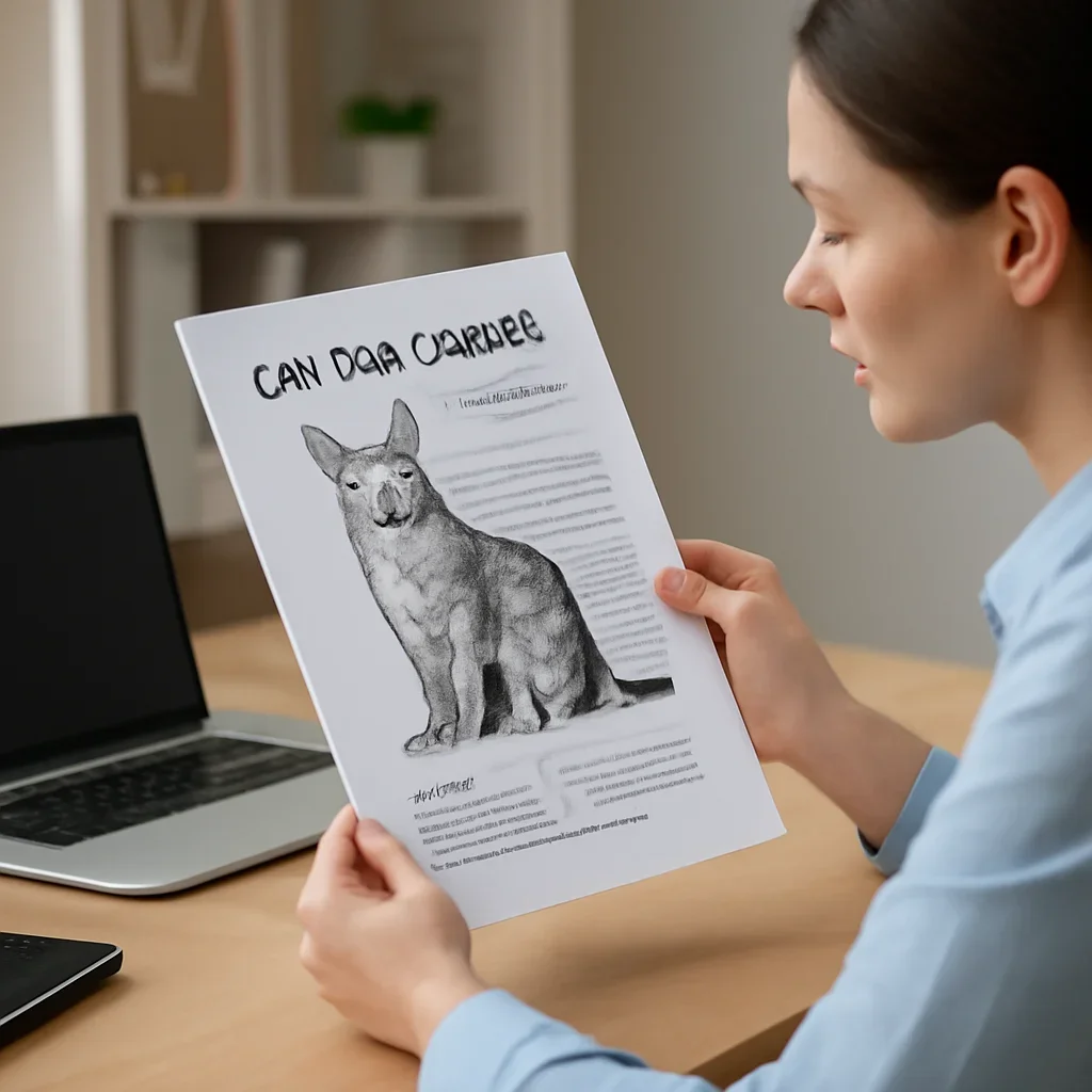 Person reviewing cat DNA report language to keep it clear and practical
