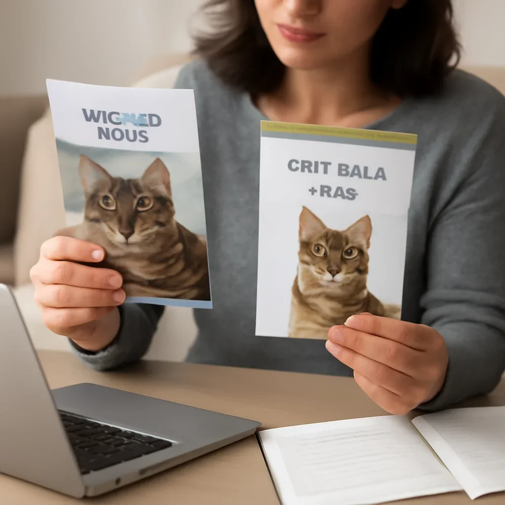 Buyer comparing report options between Wisdom Panel and CatDNA Test