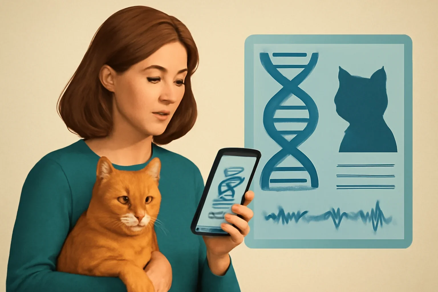 Illustration of the best way to compare cat dna test companies is to focus on fit, not noise