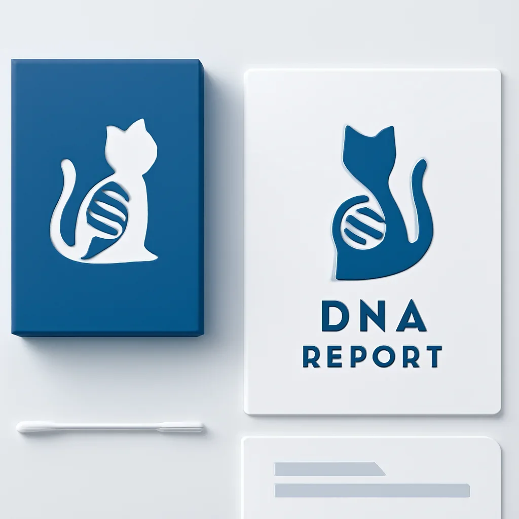 Help desk style overview for cat DNA kit, report, and support questions