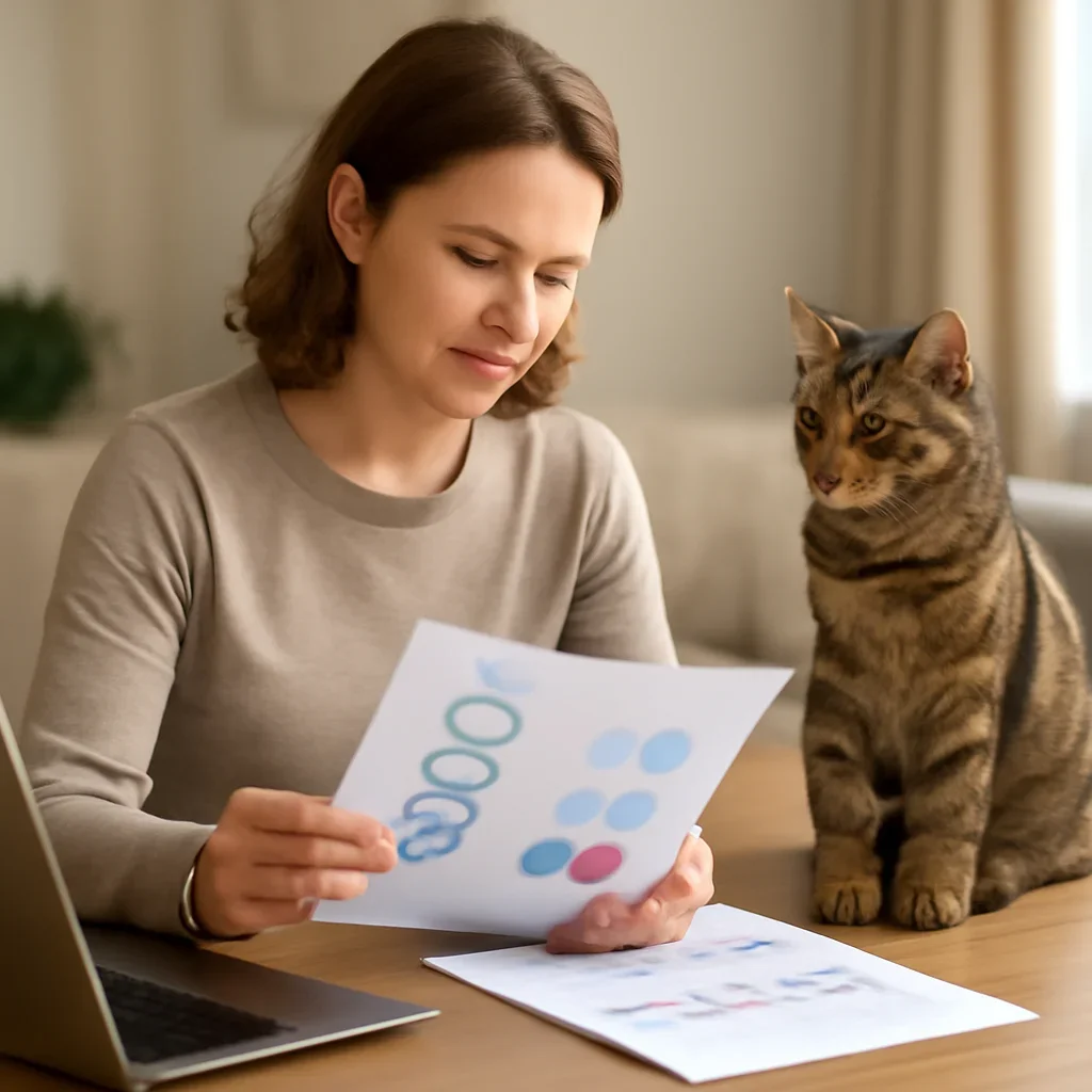 Cat owner reviewing a report section related to a cat dna test kit should feel simple before you even open the box