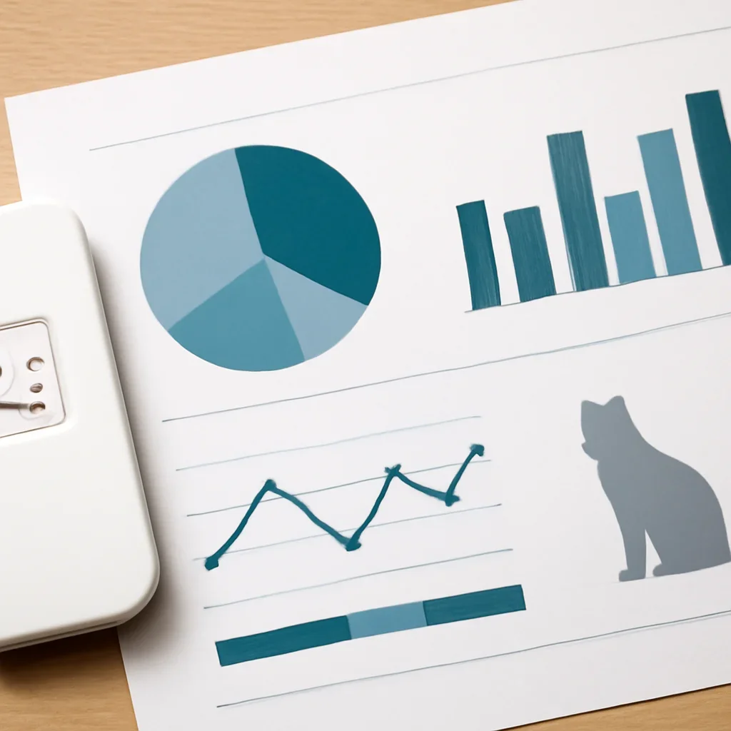 Close view of a report visual connected to at-home kit